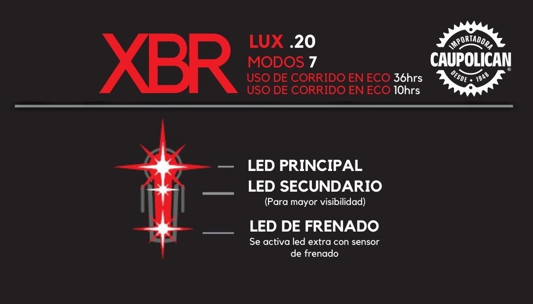 Luz trasera para bicicleta INCITE XBR Kryptonite