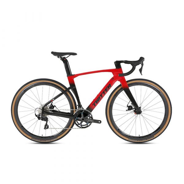 Bicicleta Twitter GRAVEL V2 ROJO + NEGRO copia